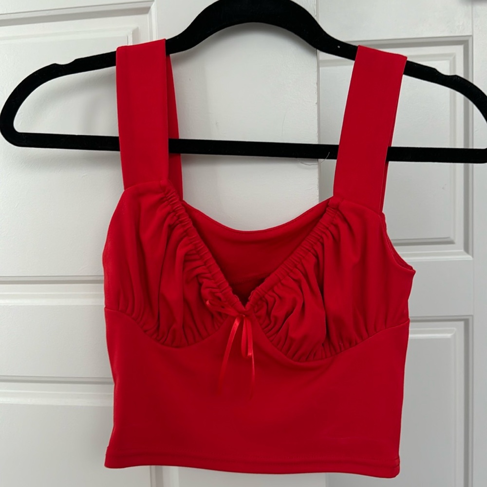 red tank top